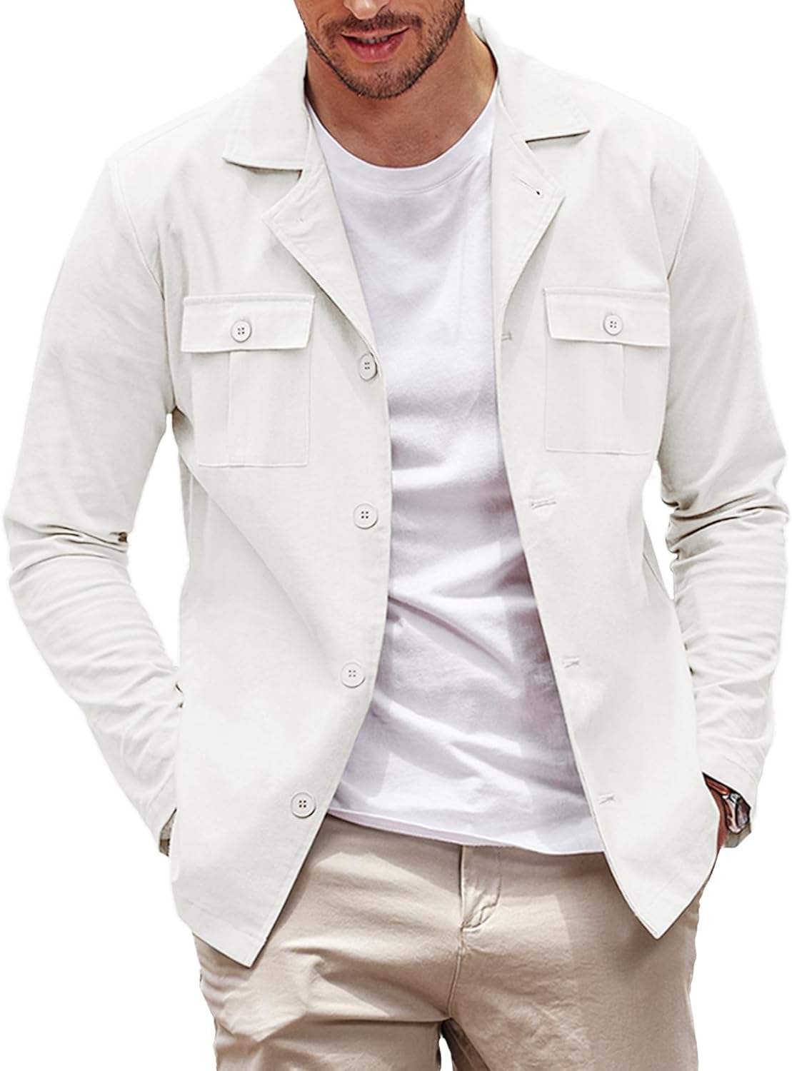 OEM Single Button Men Shirt Jacket