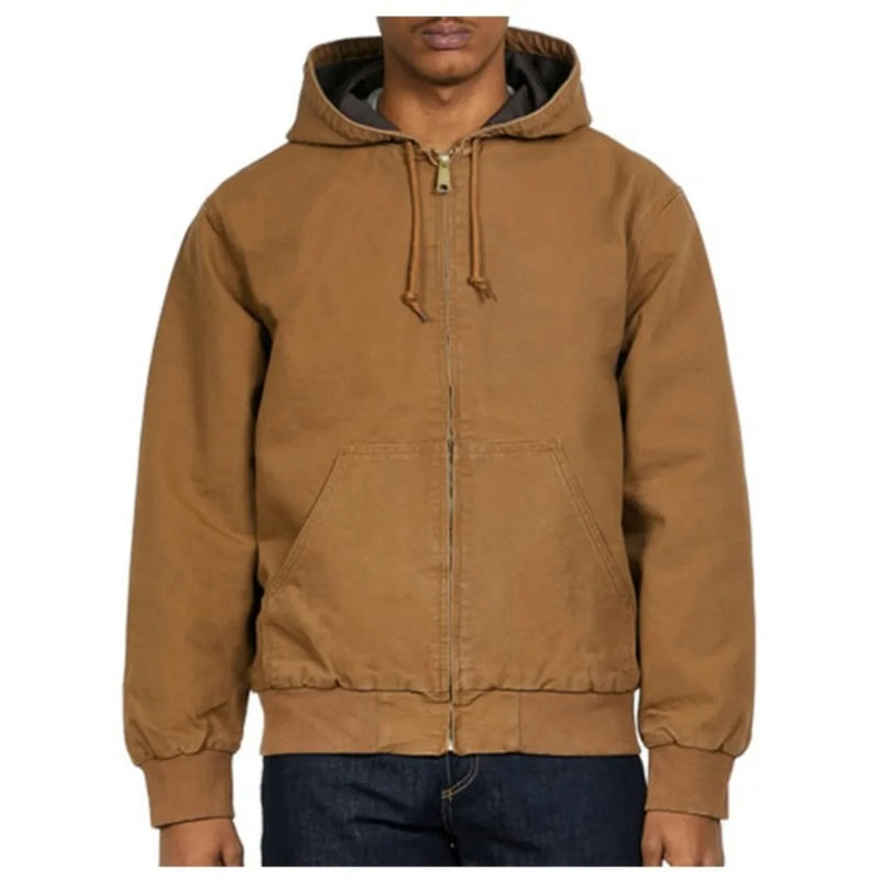 Custom Logo Brown Windproof Hoodie Jackets