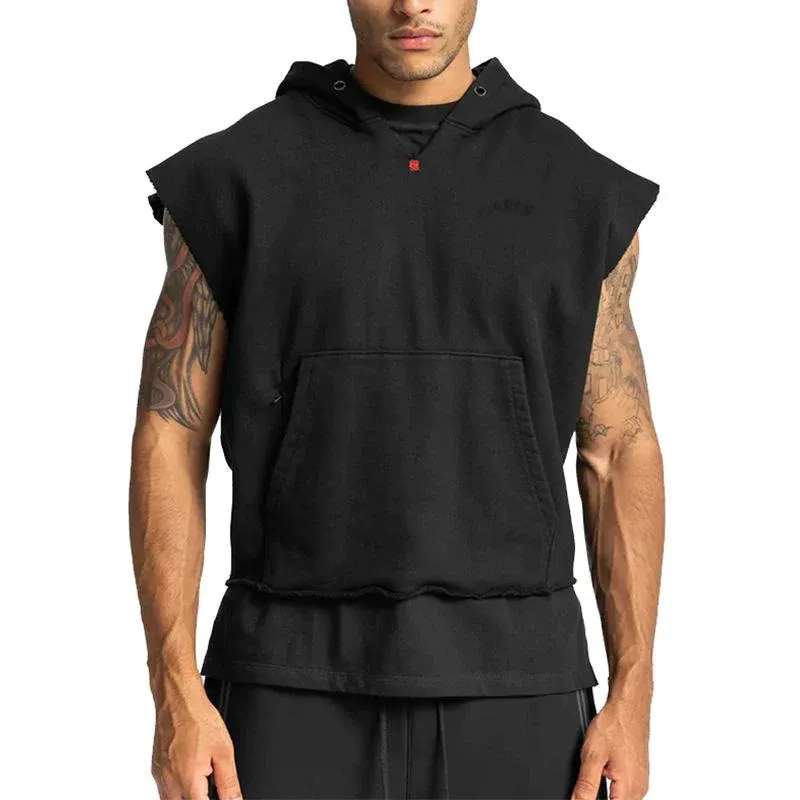 Custom Logo Pullover Sleeveless Hoodie