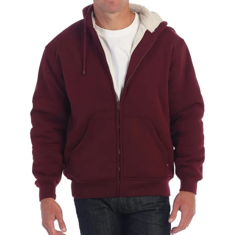 Custom Sherpa Lined Fleece Jacket For Men