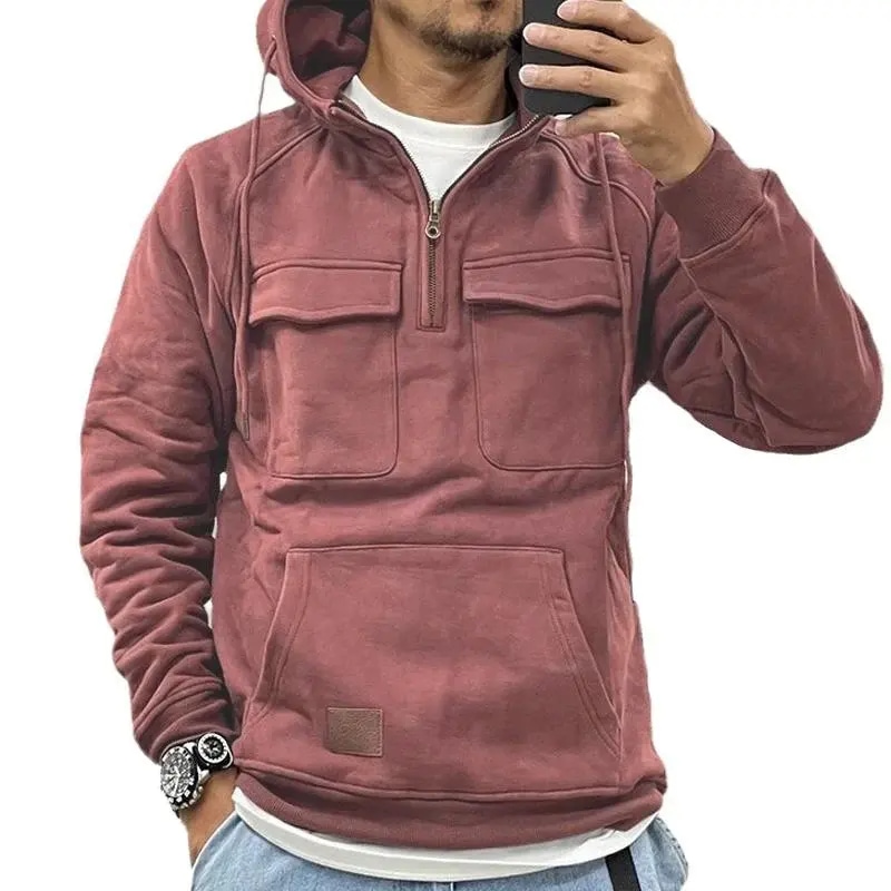 Custom Multi-pocket Loose Sports Hoodie