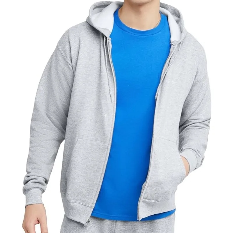 Wholesale Custom Logo Cotton hoodies Men Full-Zip Hoodie