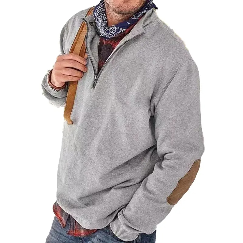 Casual Solid Color Half zipperSweatshirts