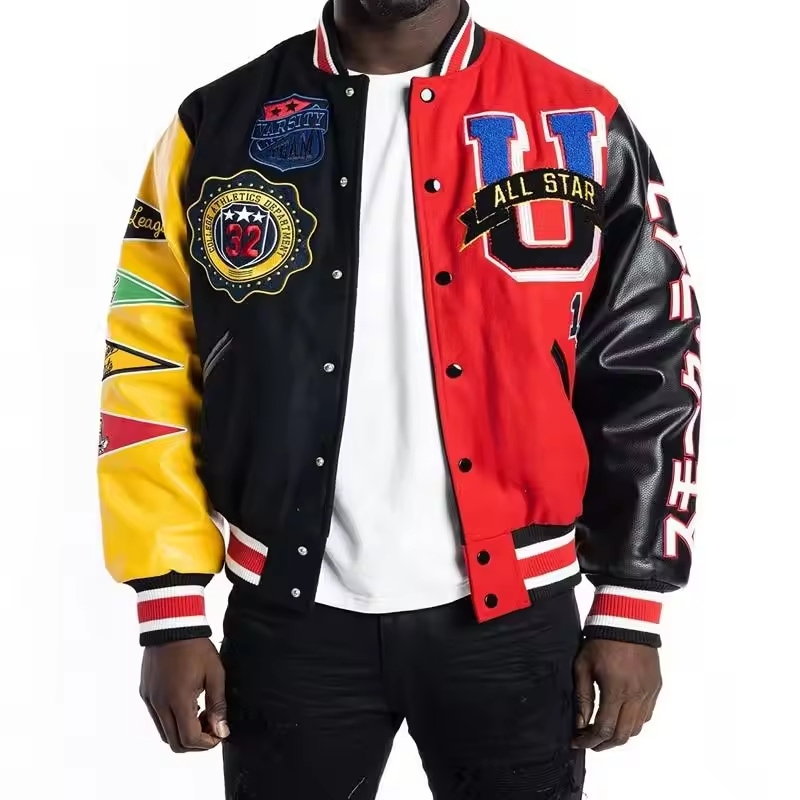 Custom Striped Baseball Letterman Jackets