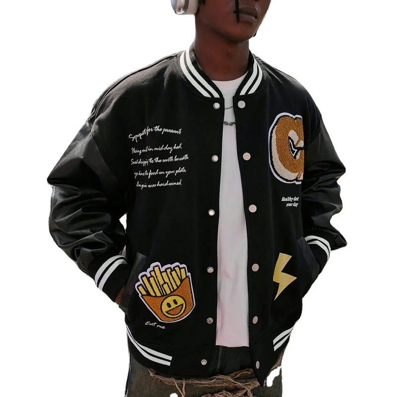 Custom Letterman Sport Striped Varsity Jacket