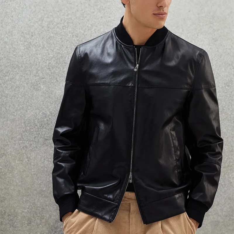 High Quality Leather Jacket Men