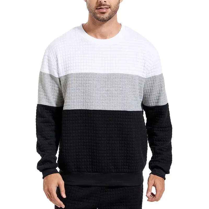 Striped Men Round Neck Sweatshirt