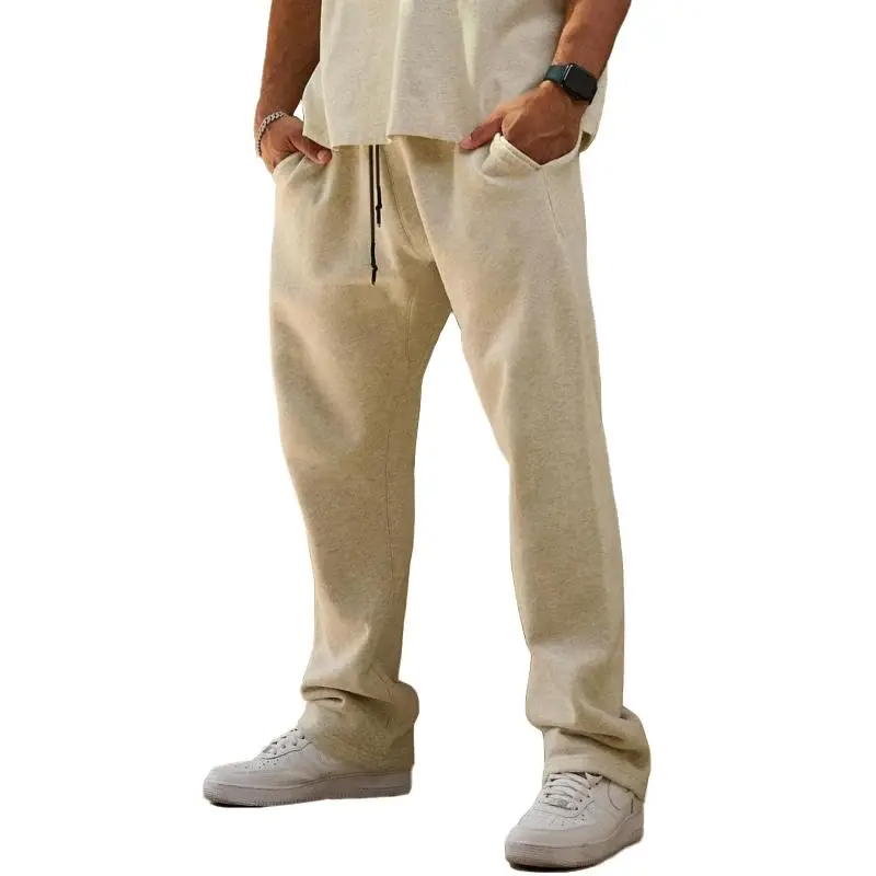 high quality straight leg sweatpants knit baggy track pants men