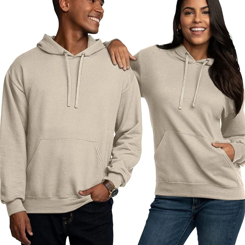 Custom Black Blank Fleece Pullover Hoodies