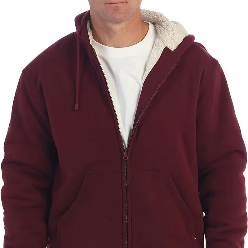 Custom Sherpa Lined Fleece Jacket For Men