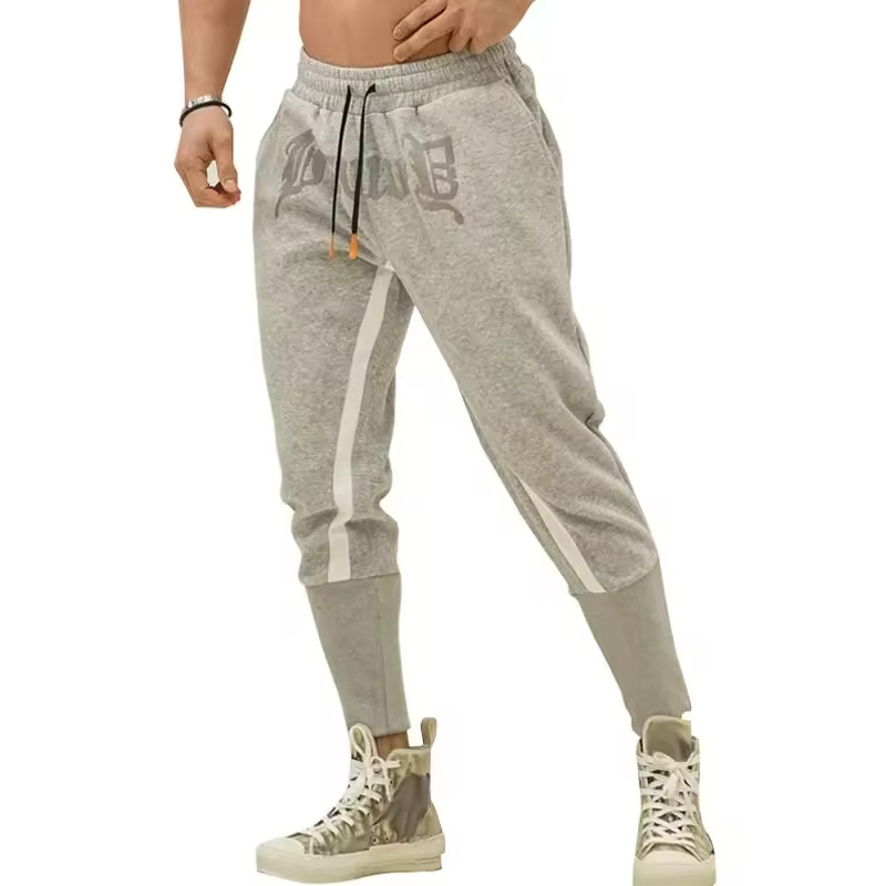 Custom Puff Print Mens Stack Jogger Pants Streetwear Sweatpants