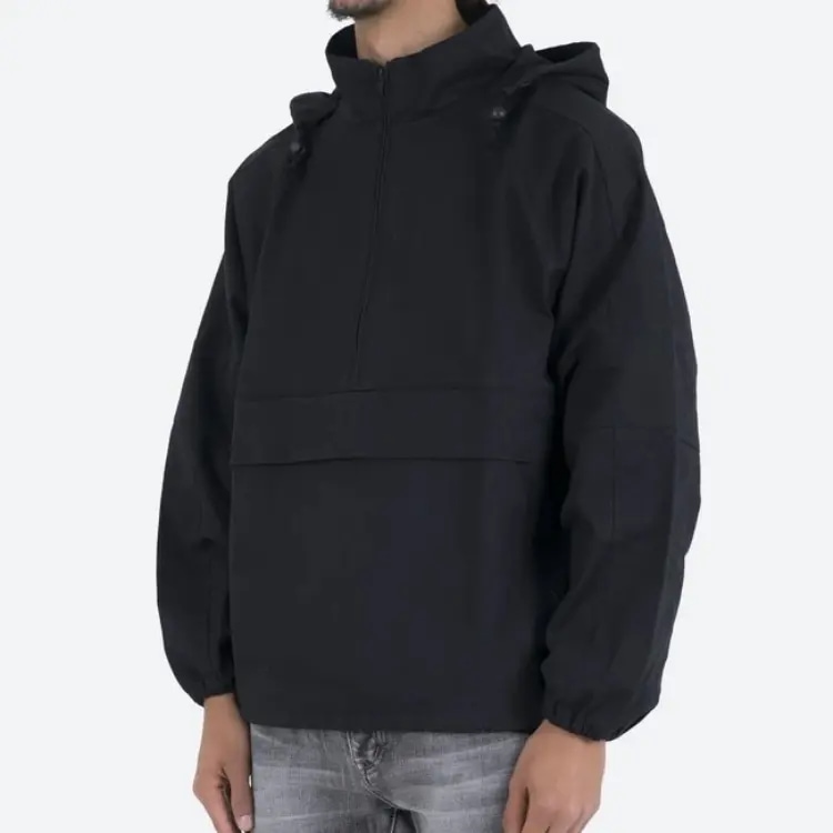 Pullover Half Zip Windbreaker Hooded