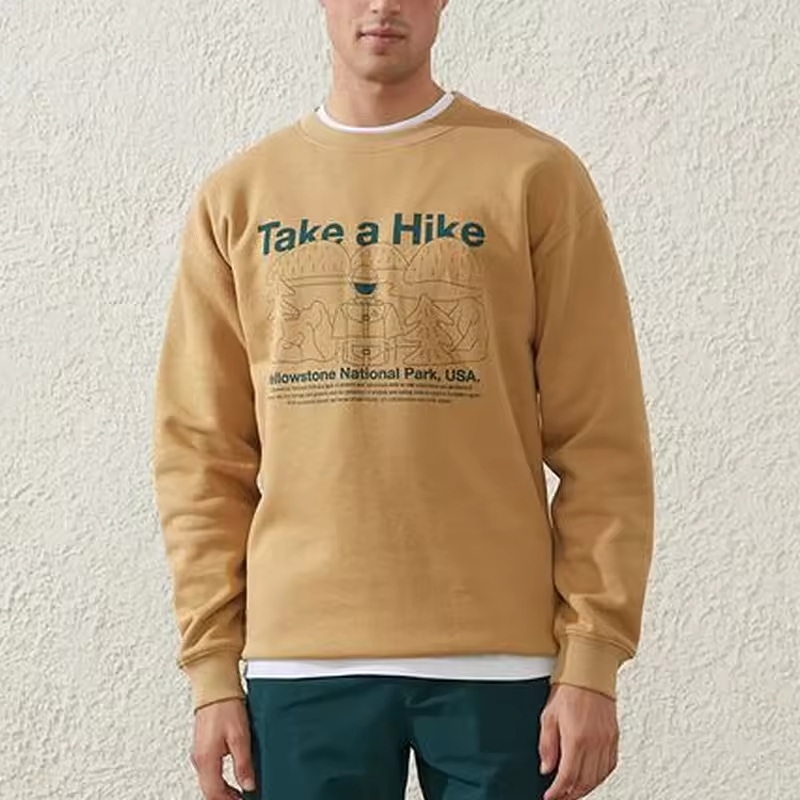 Custom Vintage Crewneck Men Sweatshirt