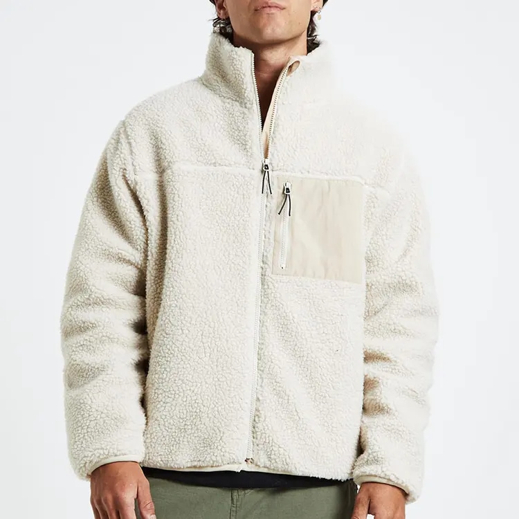 Custom Unisex Sherpa Fleece Jacket Men