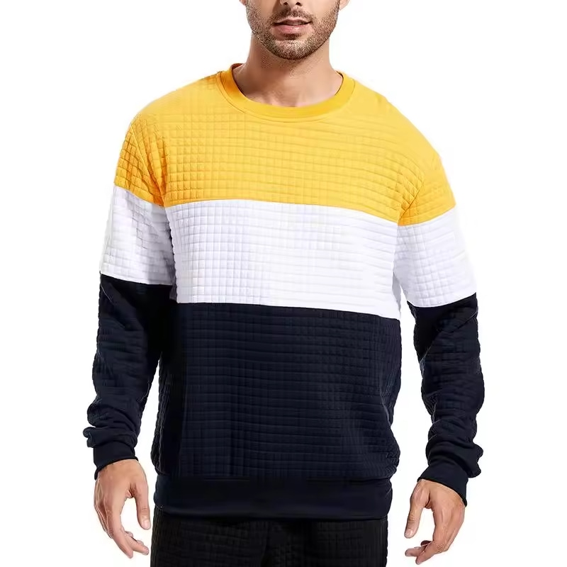 Striped Men Round Neck Sweatshirt